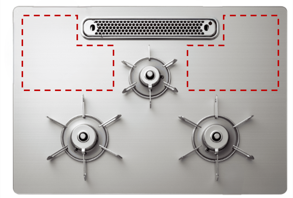 排氣口尺寸減少了約一半，節省了空間