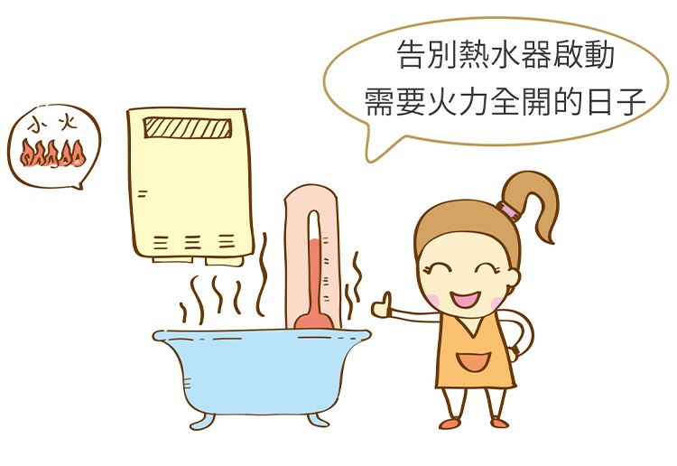Paloma熱水器低流量啟動技術